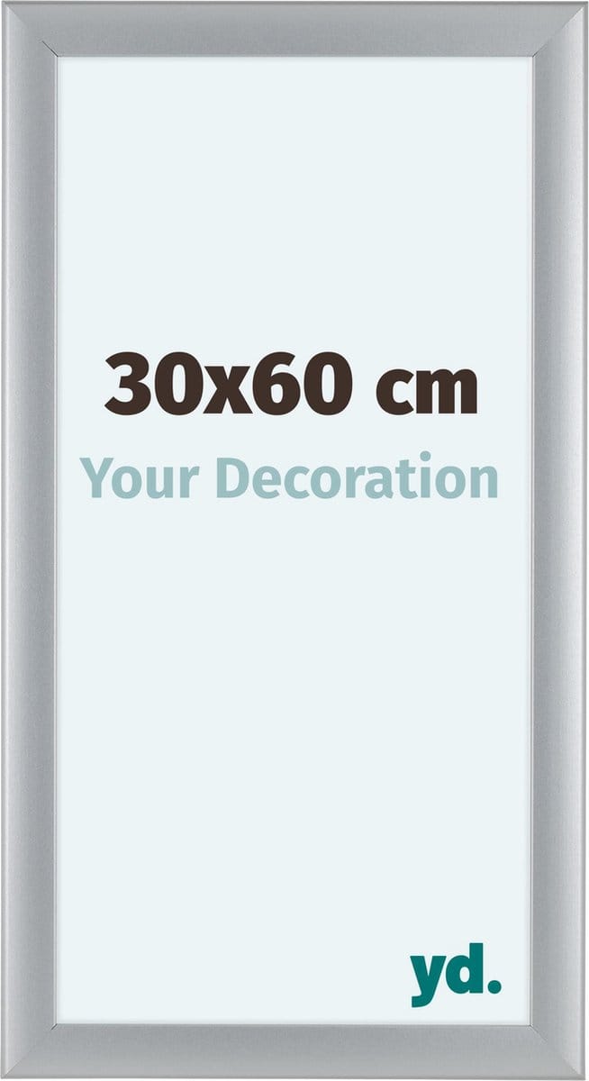 Your Decoration - Fotolijst 30x60 cm - MDF - Zilver Mat - Como