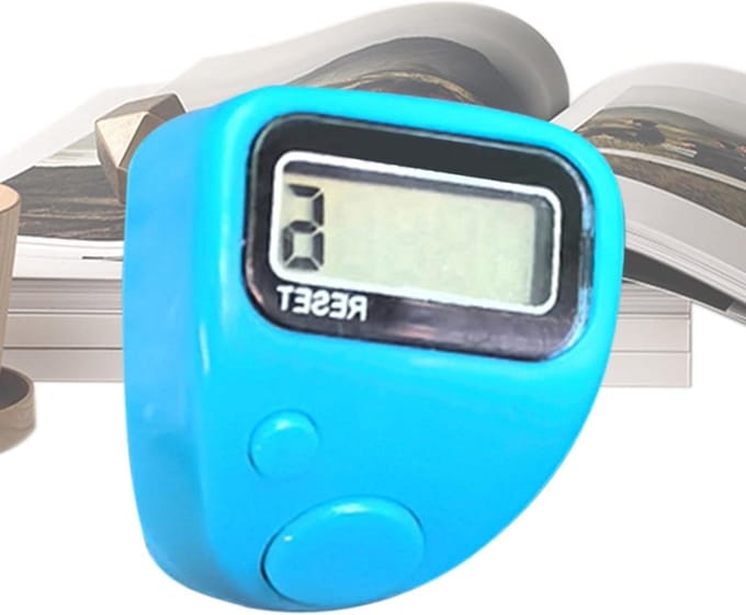 Vingerteller LCD - Digitale Klikker - Goederen Tellen - Stil en Compact - Verstelbaar - Zeeblauw