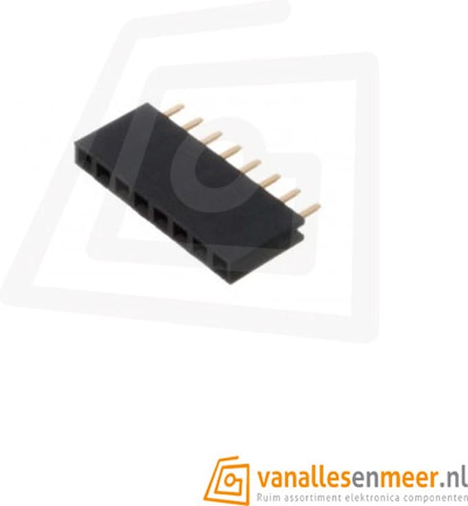 Header female 1x8 2.54mm