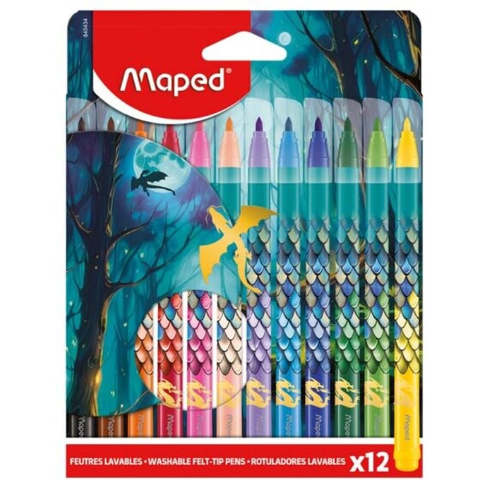 Viltstift Maped Dragon set à 12 kleuren