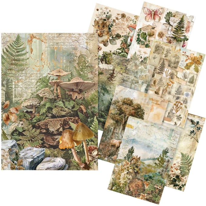 Ciao Bella motief strozijde assortiment "The Nature Journal", set van 8