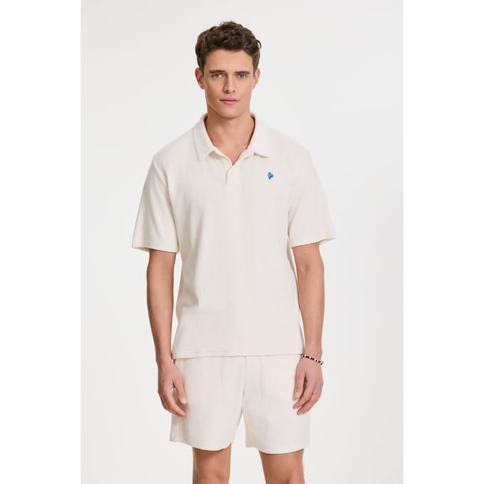 Shiwi Nico Toweling Polo Solid White Taglia: XL | Polo Outlet | Uomo | Bianco