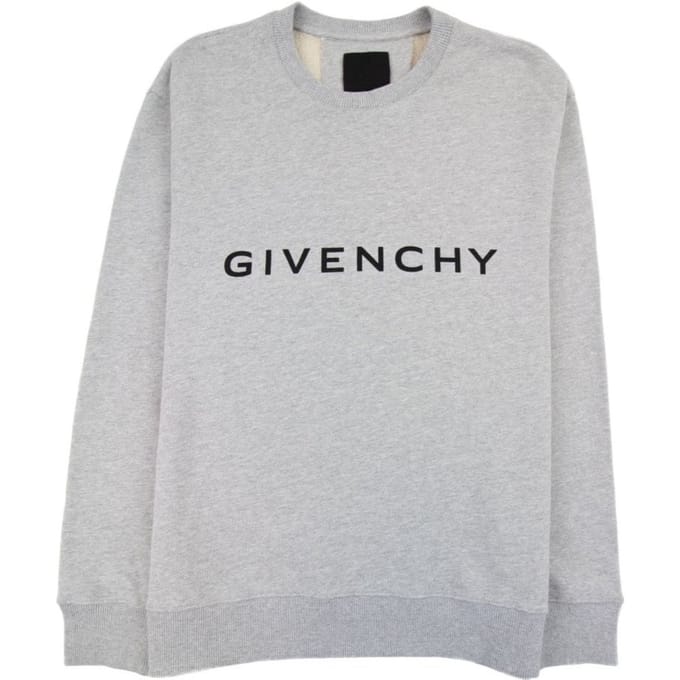 Givenchy Archetype slim-fit sweatshirt in lichtgrijs fleece