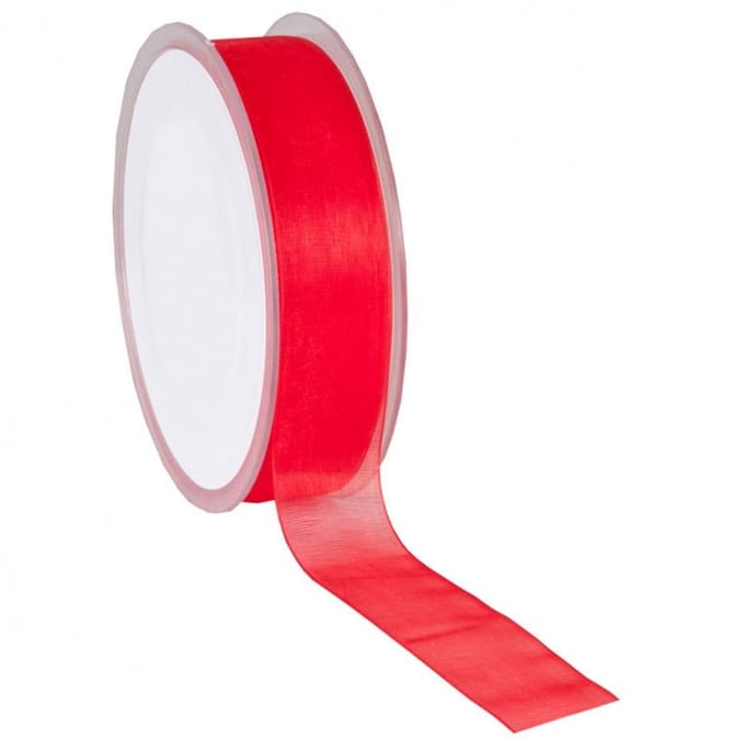 Rood Organza lint – 38 mm × 50 m – Organza