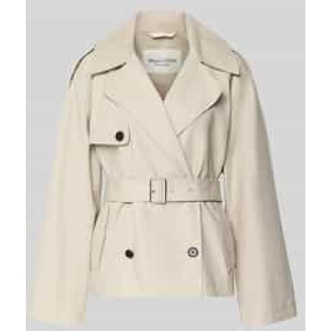Regular fit Trenchcoat van Mix van katoen en lyocell