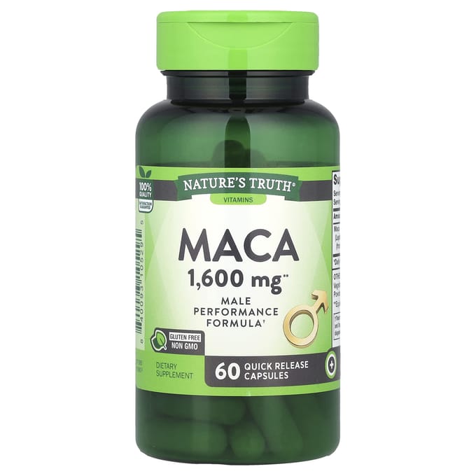 Nature's Truth, Maca, 1.600 mg, 60 capsules met snelle afgifte
