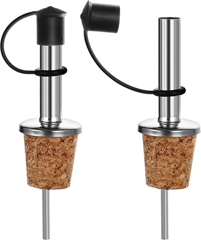*** 2 stuks Premium Schenktuit - Oliestopper - Wijnstopper met Dop - Multifunctioneel - van Heble®***
