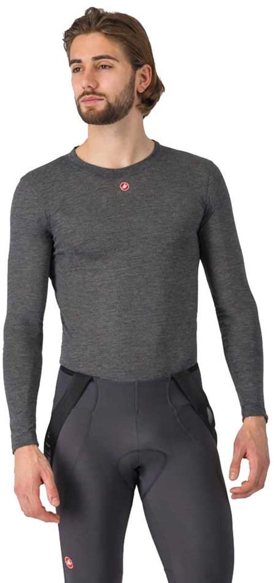 Castelli Medio Lange Mouwen Basislaag Grijs S Man