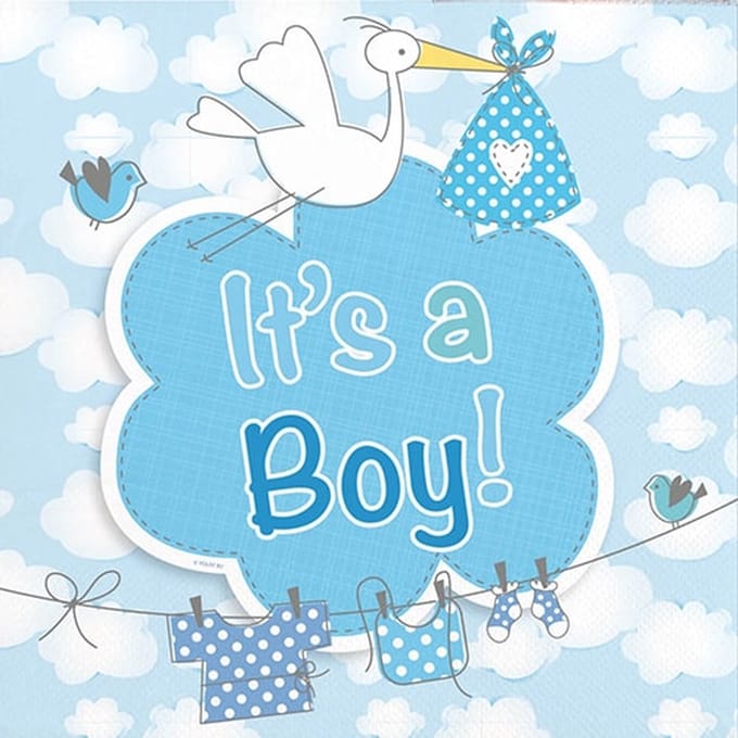 Folat - Servetten - It's a Boy (20 stuks)