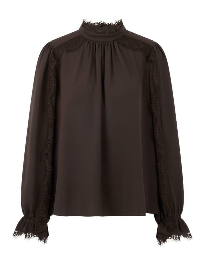 Marccain Blouse Blouses Donkerbruin Bc 51.18 W90