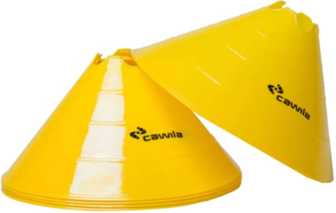 Cawila Afbakenschijven Groot - Geel - 15cm hoog - Trainingsmaterialen