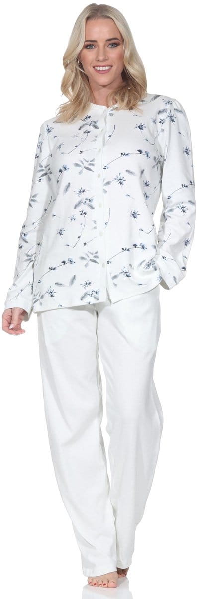 Normann damespyjama met doorknoopsluiting in een geraffineerde look - ook in grote maten