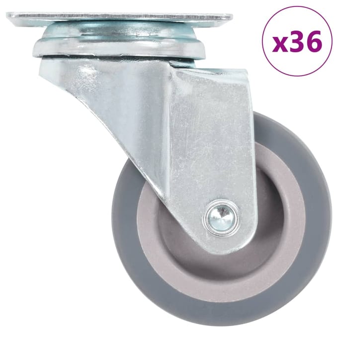 vidaXL - 36 - st - Zwenkwielen - 50 - mm