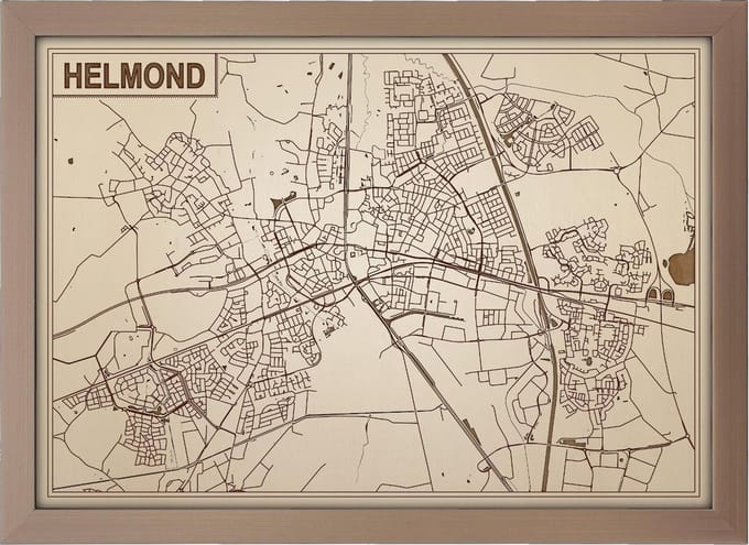 Decoratief Beeld - Houten Van Helmond - Hout - Bekroned - Bruin - 21 X 30 Cm