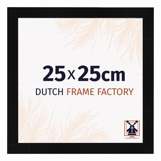 Fotolijst 25x25 cm - MDF - Zwart Hoogglans - Praag