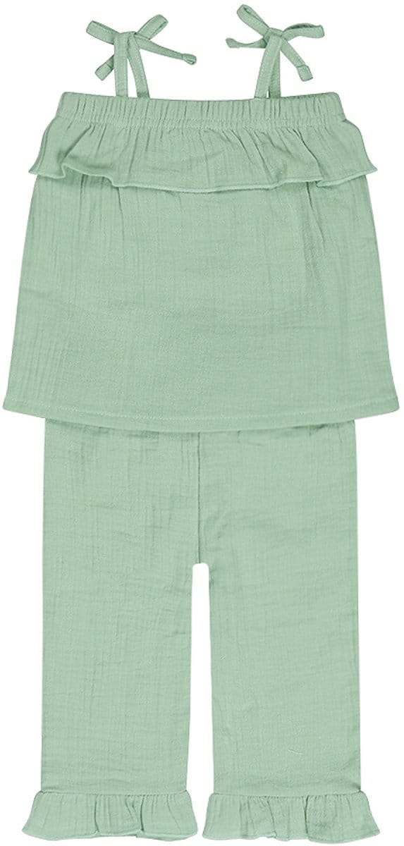Dirkje - Kledingset - Wide Leg - Aqua Green - Maat 80