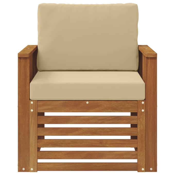 vidaXL - Buiten - bank - set - Massief - Acacia - Hout - en - Polyester