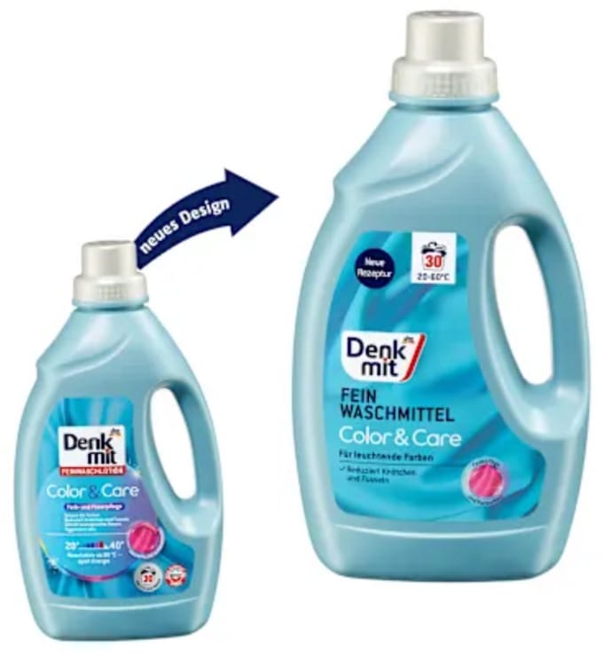 Denkmit Wasmiddel Lotion Color & Care, 30 wasbeurten per 3 stuks