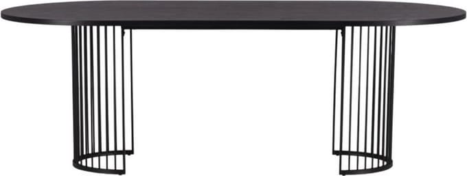 Svea - Zaru deens ovale eettafel - 220 x 110 cm - zwart