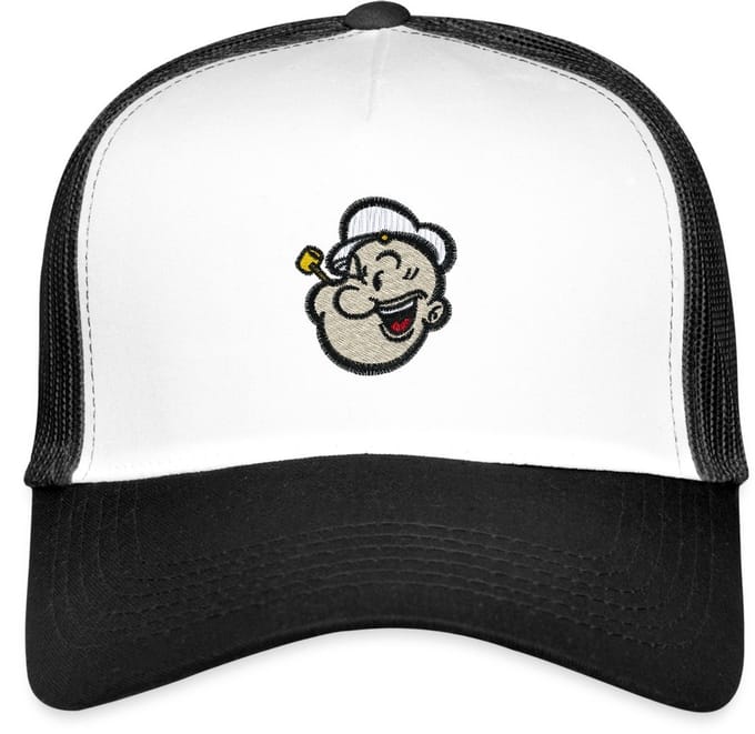 Popeye Als Borduurmotief Trucker Cap
