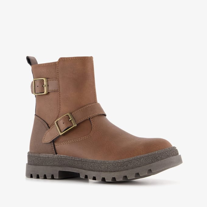 Blue Box jongens biker boots bruin - Maat 32