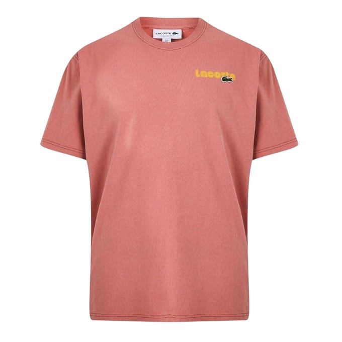 Lacoste Heren-T-shirt met ombré-print (Rood)