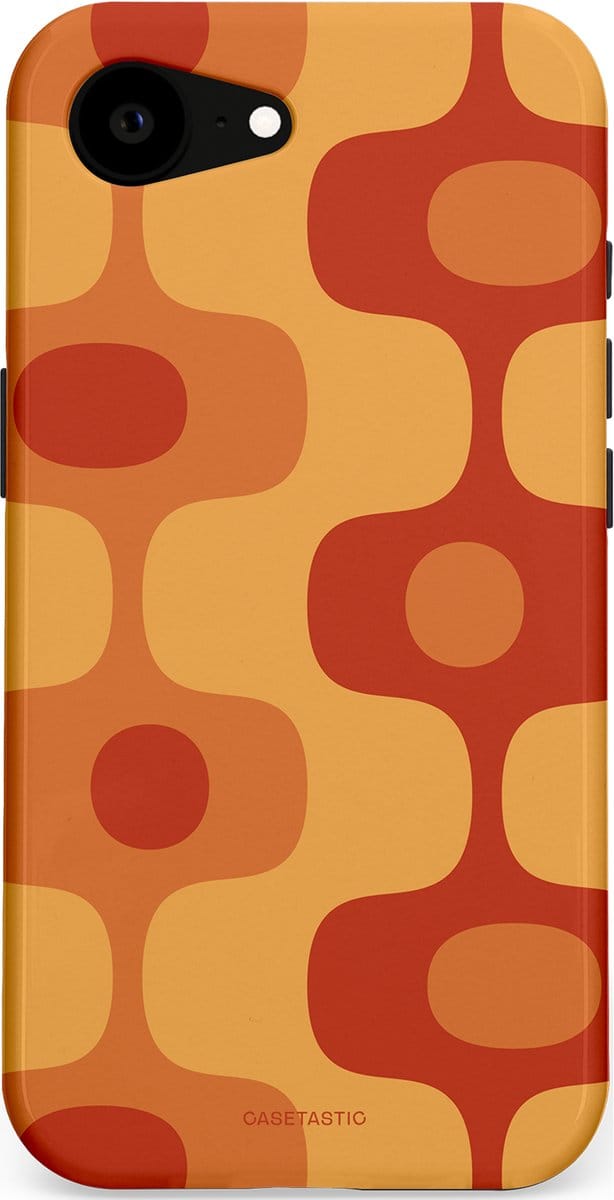 Casetastic hoesje geschikt voor Apple iPhone 16e / Apple iPhone 17e - MagSafe - Dubbellaagse bescherming - Vintage Rust - Fashion Case - Terracotta Goud