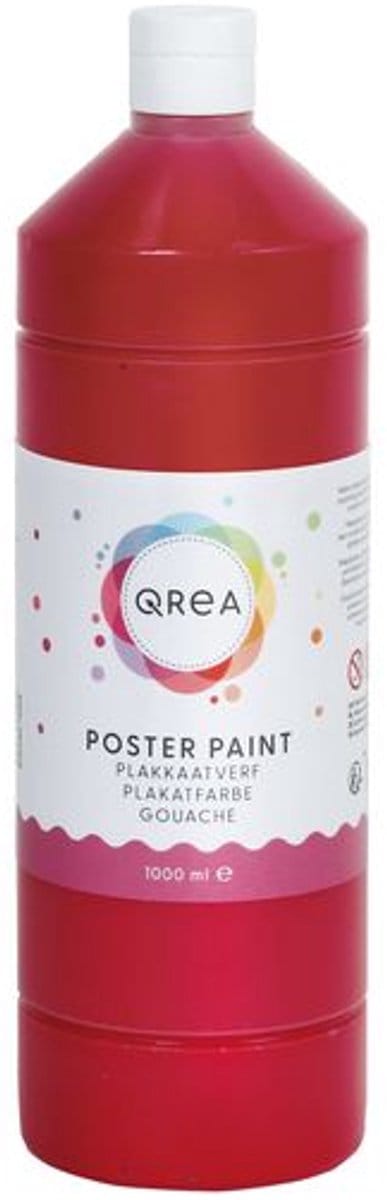 Plakkaatverf qrea rood 1000ml | 6 stuks