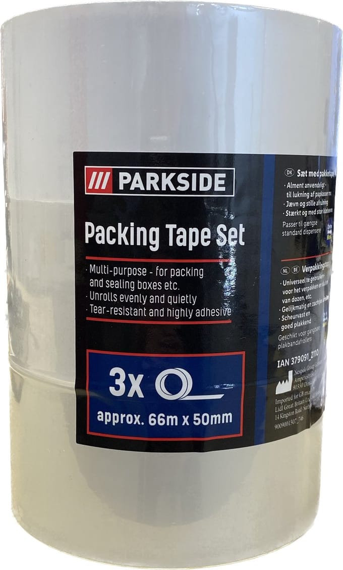 Parkside - Packing Tape Set - 3 stuks - Transparant - Universeel
