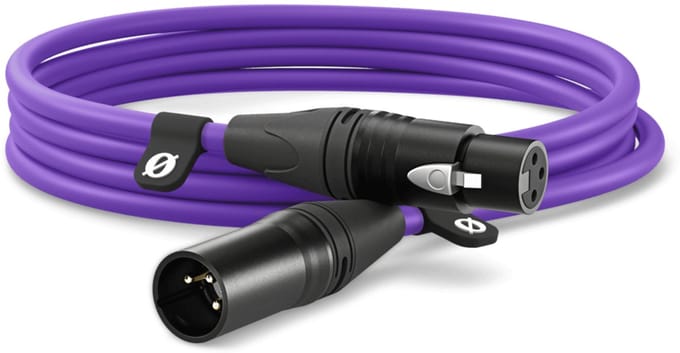 Rode XLR3M-PU XLR Verbindingskabel 3 m Lila