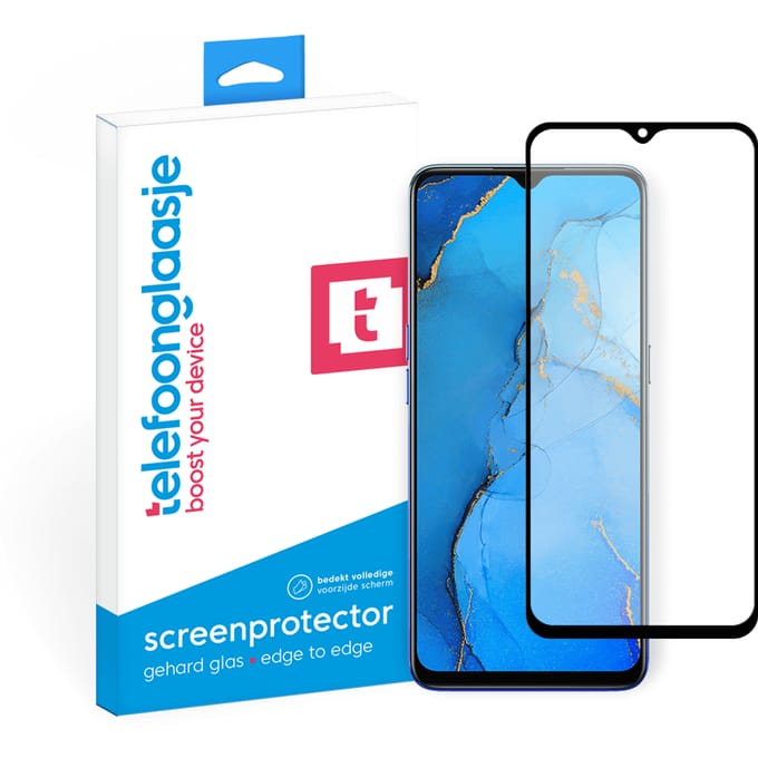 OPPO Reno 3 screenprotector gehard glas Edge to Edge