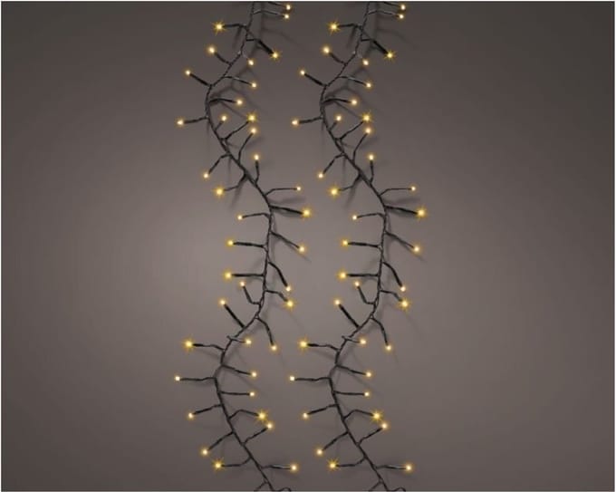 Lumineo LED Excellent Twinkle 1272 LEDs 20 cm Zwart Warm Wit Licht