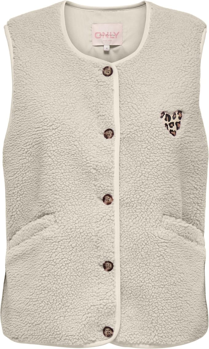 ONLY - ONLBABY TEDDY VEST PNT Dames Gilet