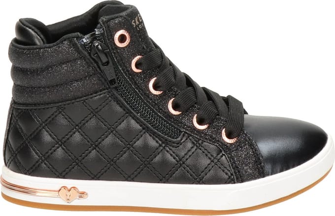 Skechers Shoutouts - Quilted Squad Veterschoen hoog - zwart - Maat 38
