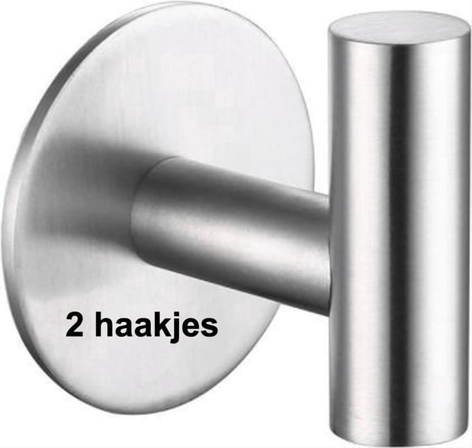 Go Go Gadget - Ophanghaak - Zelfklevend - Multifunctioneel - 1 set van 2 stuks - Zilver