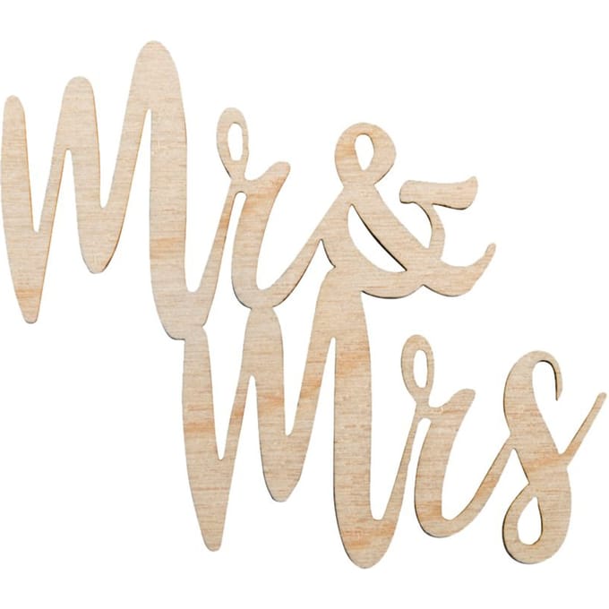 Houten letters Mini "Mr & Mrs"