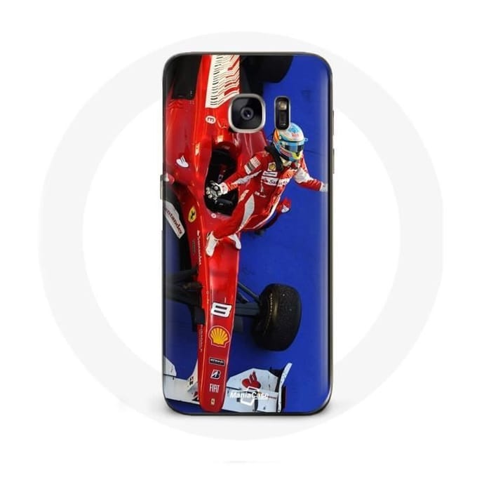 Coque - Formule 1 - Galaxy S7 - Souple - Rouge - Fernando Alonso rouge