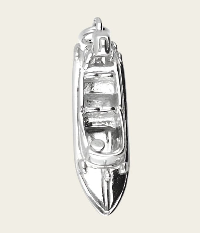 Zilveren Motorboot - Speedboot kettinghanger