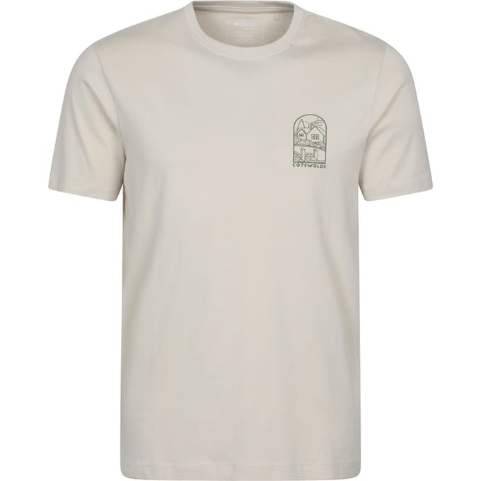 Mountain Warehouse Heren Cotswold Korte Mouwen T-Shirt (Off White)