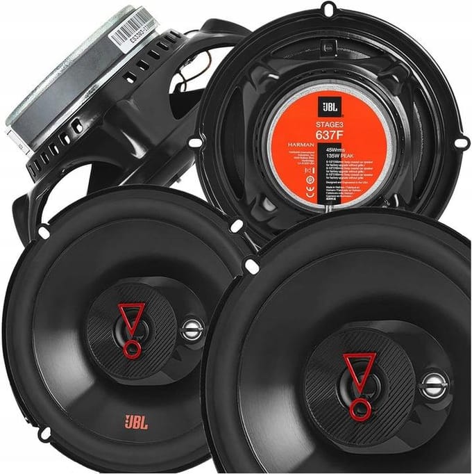 JBL Stage3 637F - Autospeakers - 6,5” (165 mm) - 3-weg Triaxiaal - 225 Watt - Luidspreker set