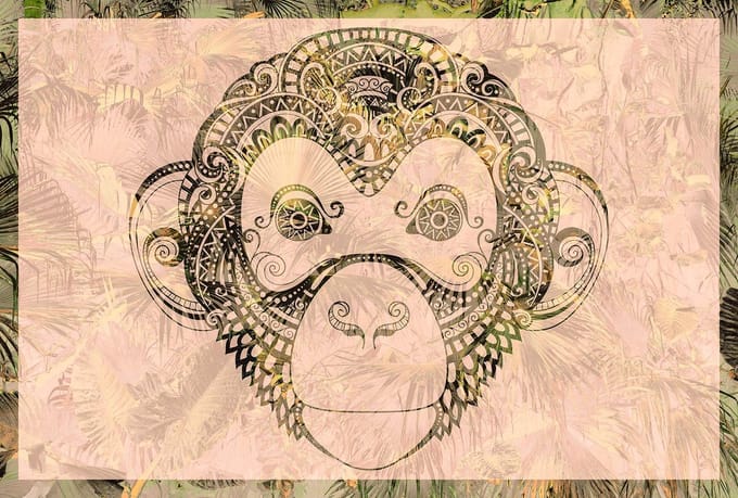 Fotobehang MonkeyPattern2 DD118100 A.S. Création Atelier 47 | Fotobehang online webshop