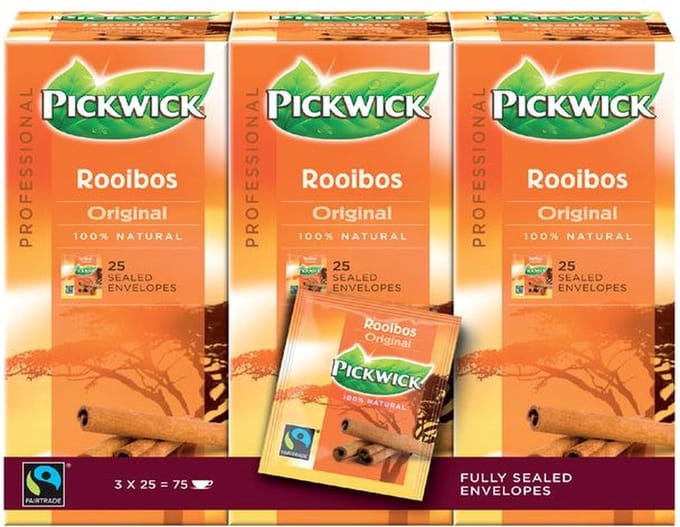 Thee pickwick fair trade rooibos 25x1.5gr | 3 stuks