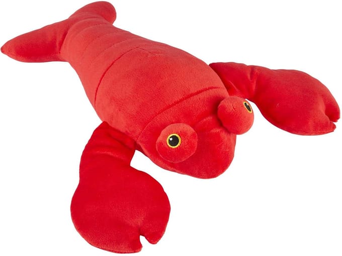 Ravensden Kreeft knuffel - rood - pluche - 33 cm - kreeften knuffeldier - zeedier
