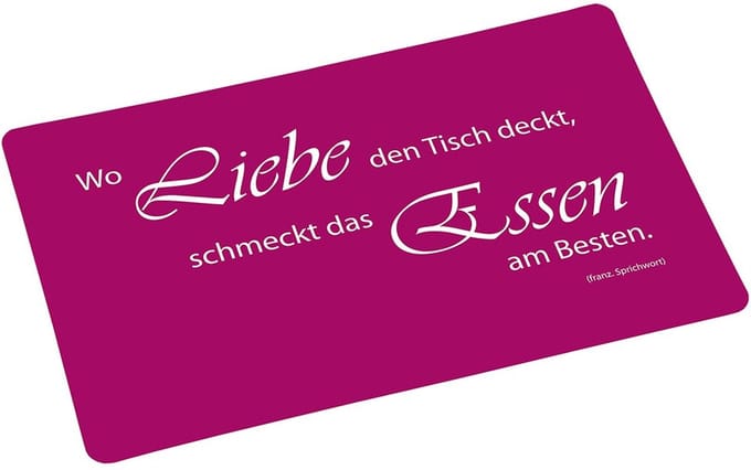 Kesper 77531, Placemat "Wo Liebe den Tisch deckt", set van 5