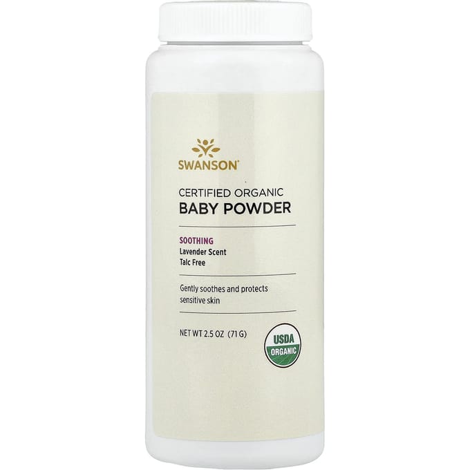Gecertificeerd Biologisch Babypoeder, Lavendel, 71G(2.5Oz) white