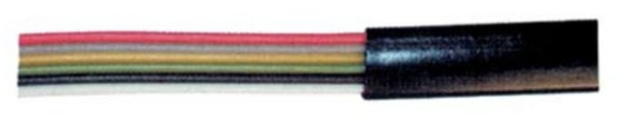 6-aderige Telefoonkabel - Plat - CCA - 100 meter - Zwart