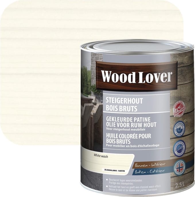 Woodlover Steigerhout - 2.5L - White wash
