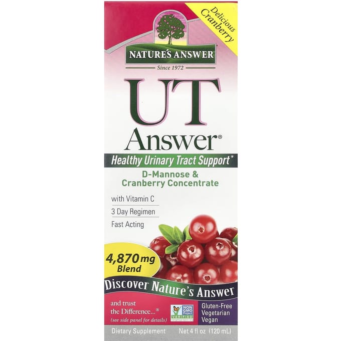 Nature's Answer, Ut Answer, D-Mannose & Cranberry Concentraat, 4.870 mg, 4 fl oz (120 ml)