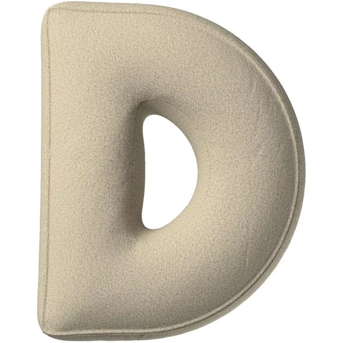 Kussen letter d Yellow Tipi Boucle