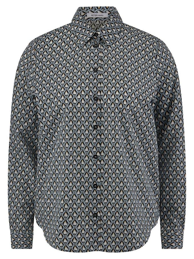Blouse lange mouwen Van Peter Hahn blauw